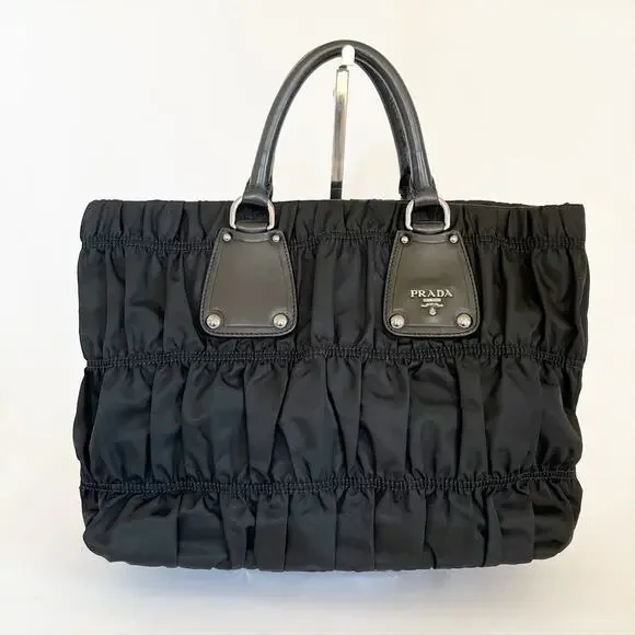 PRADA Tessuto Nylon Large Tote Shoulder Bag - Picture 4 of 16